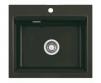 Lavabo Kara 57 keramik k�kkenvask - Mat sort m/krom afl�b