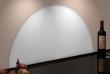 Halvcirkel st�nkplade til k�kken - 80 x 40 cm - Hvid glas