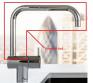 Outlet - Vola Komplet tud til KV1 - Rustfrit st�l - Til armatur f�r 1997 + 1999 -