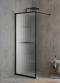 Cass�e fast brusev�g - Mat sort ramme/Riftlet glas - 75 cm