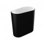 Pressalit Style v�gh�ngt toiletspand - B�rstet st�l/sort