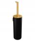 Pressalit Style toiletb�rste t/v�g eller gulv - B�rstet messing/sort