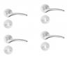 Beslagsboden indend�rs d�rgreb inkl n�gleskilt - B�rstet krom - S�t � 4 stk