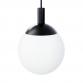 Cass�e Luna pendel m/hvidt glas - Mat sort