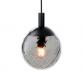 Cass�e Luna pendel m/m�rktonet glas - Mat sort