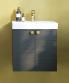 Dansani Mido+ 60 m�bels�t m/Capella h�ndvask og Button greb - Sort struktur