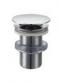 Cass�e Klik-bundventil u. overl�b - b�rstet krom
