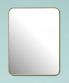 Cass�e spejl m/b�rstet messing ramme - 60x80 cm - Vendbart