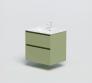 Str�mberg Lux 60 vaskeskab m/2 skuffer - Olive gr�n