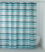 Hefe Stripes badeforh&aelig;ng m/bl&aring; striber 120 x 200 cm