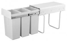 Affaldssystem m/3 stk 10 L spande - Gr�