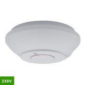Life R�galarm 230V med 9V back-up batteri, hvid