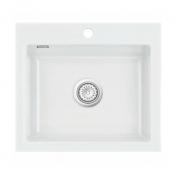Lavabo Mera 57 porcel�nsk�kkenvask - Krom afl�b
