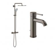 Grohe Essence & Euphoria komplet pakke til bad - B�rstet Hard Graphite