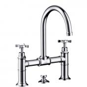 AXOR Montreux 220 3-huls h�ndvaskarmatur m/svingtud og bundventil - Krom