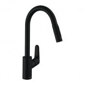 hansgrohe Focus M41 k�kkenarmatur 240 m/udtr�k - Mat sort