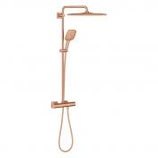 Grohe Rainshower SmartActive 310 Cube brusesystem - B�rstet warm sunset