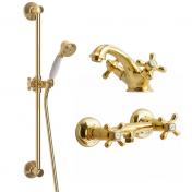 Lavabo Retro komplet pakke til badev�relse - Massiv messing