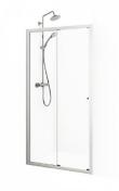 Cass�e Slide 2 skyded�r - Klar glas/alu - 80-85 cm