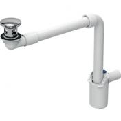 Geberit pladsbesparende vandl�s inkl bundventil m/push open