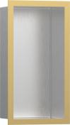 Hansgrohe XtraStoris indbygget hylde med designramme 300x150 - Guld optik/B�rstet rustfrit st�l
