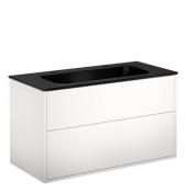 Gustavsberg Artic 100 m�bels�t m/sort dobbeltvask - Hvid