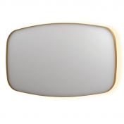 Sanibell Ink SP30 superellipse spejl m/backlight, varme og sensor 140 x 80 cm - B�rstet mat guld