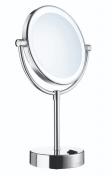 Smedbo Outline kosmetikspejl til bord m/LED lys og 5 x forst�rrelse - Krom