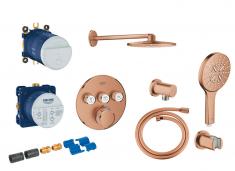 Grohe SmartControl komplet brusesystem m/SmartActive brus til indbygning - B�rstet warm sunset