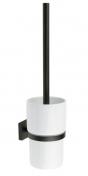 Smedbo House toiletb�rste t/v�g - Mat sort/porcel�n