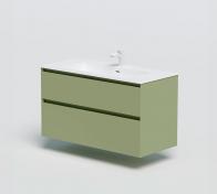 Str�mberg Lux 120 vaskeskab m/2 skuffer - Olive gr�n