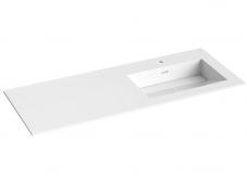 Str�mberg Corian 120 m�belvask - Vask til h�jre - Mat hvid