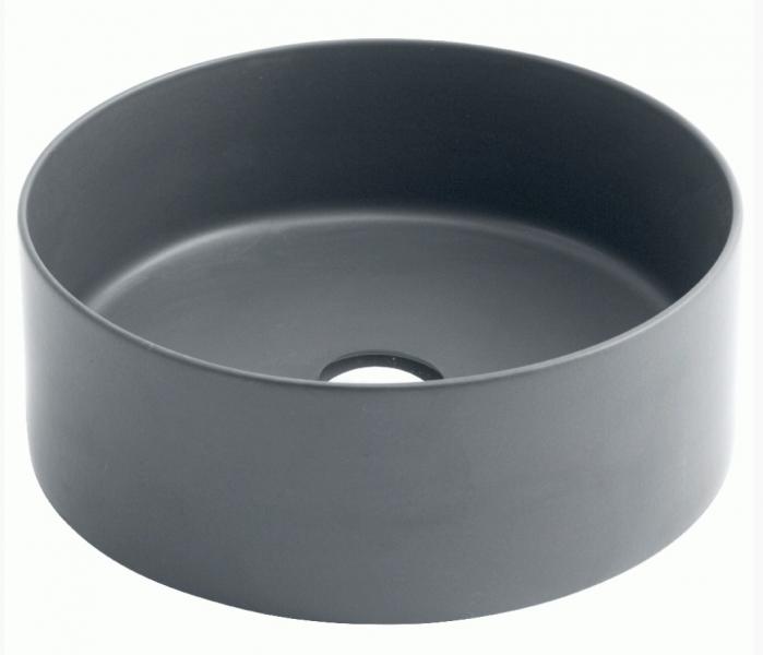 Lavabo Mate Slim &Oslash;40 fritst&aring;ende bowlevask - Uden overl&oslash;b - Mat gr&aring;