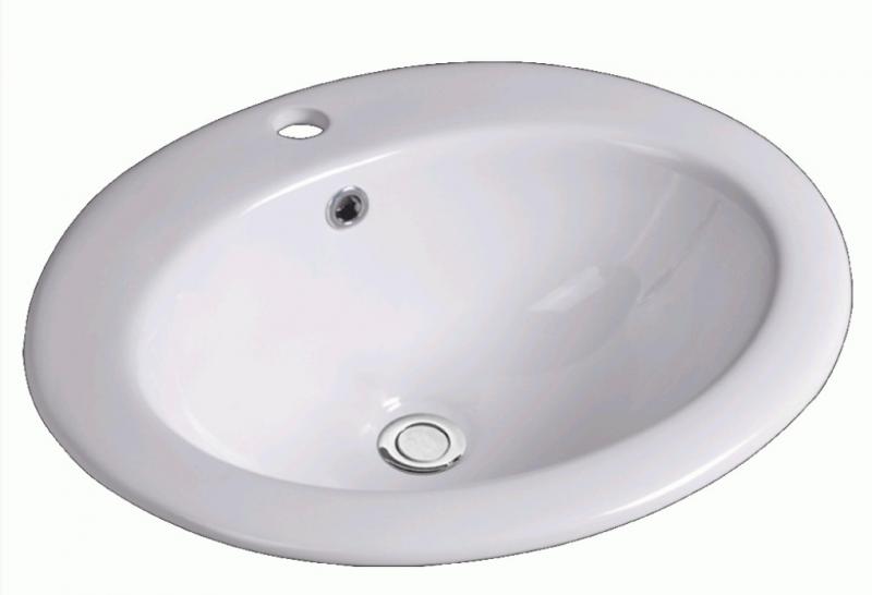 Lavabo Gino porcel&aelig;nsvask t/nedf&aelig;ldning - Hvid