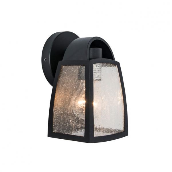 Lutec Tradition Kelsey udend&oslash;rslampe til v&aelig;g m/regnglas - Lille - Mat sort