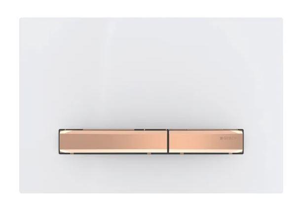 Geberit Sigma 50 Square betjeningsplade - Hvid/Rødguld Geberit Sigma 50 Square betjeningsplade - Hvid/Rødguld