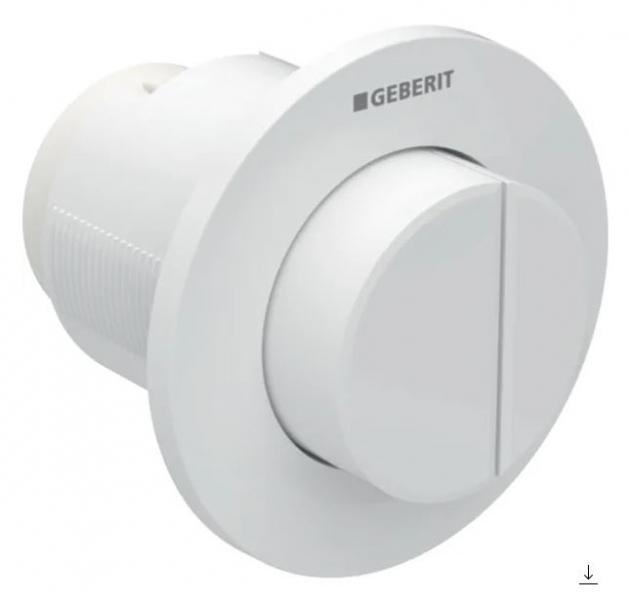 Geberit Omega10 Remote trykknap fremst&aring;ende til mur - Hvid