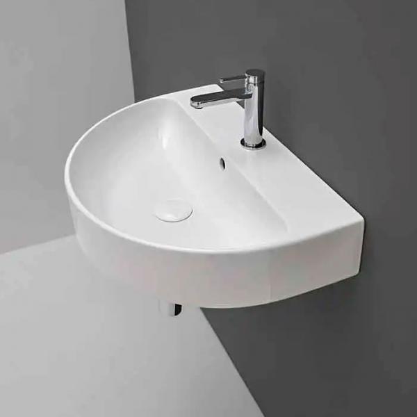 Lavabo 50 halvrund håndvask t/væg eller bord - 1 hanehul Lavabo 50 halvrund håndvask t/væg eller bord - 1 hanehul