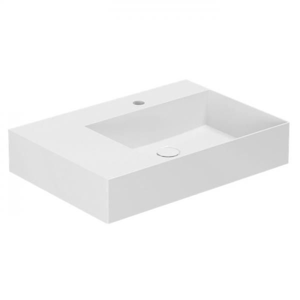 Lavabo Elegance SQ 65 L h&aring;ndvask t/v&aelig;g eller m&oslash;bel - 1 hanehul