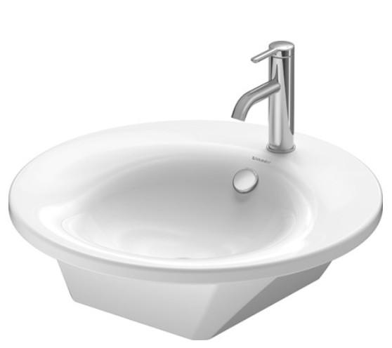 Duravit Starck 1 &Oslash;58 h&aring;ndvask t/m&oslash;bel eller nedf&aelig;ldning - 1 hanehul