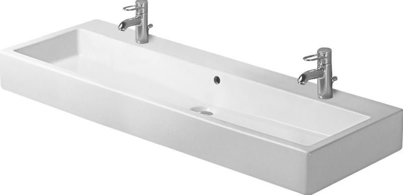 Duravit Vero 120 h&aring;ndvask t/v&aelig;g eller m&oslash;bel - 2 hanehuller