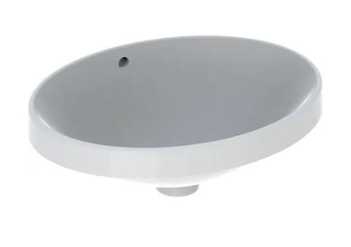 Geberit Variform 55 oval h&aring;ndvask t/nedf&aelig;ldning - Med overl&oslash;b