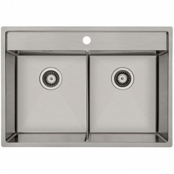 Lavabo Kubus 742 Soft Slim dobbelt k&oslash;kkenvask