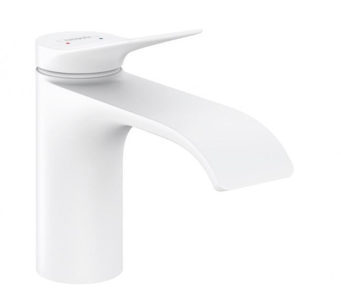 Hansgrohe Vivenis 80 h&aring;ndvaskarmatur m/l&oslash;ft-op bundventil - Mat hvid