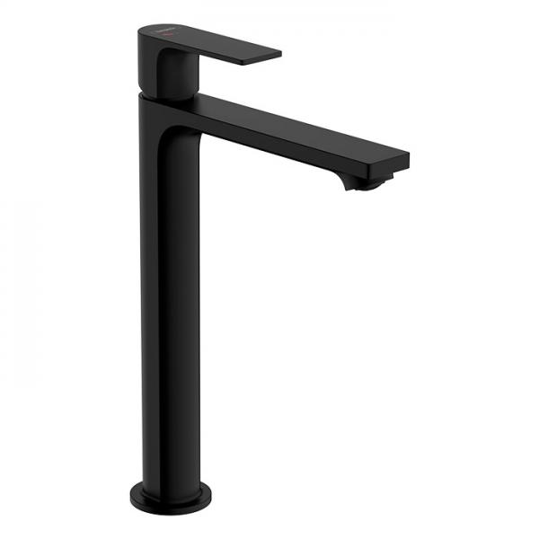 Hansgrohe Rebris E 240 h&aring;ndvaskarmatur m/Coolstart og l&oslash;ft-op bundventil - Mat sort