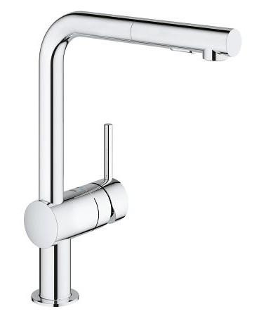 Grohe Minta køkkenarmatur m/udtræk og L-tud - Krom Grohe Minta køkkenarmatur m/udtræk og L-tud - Krom