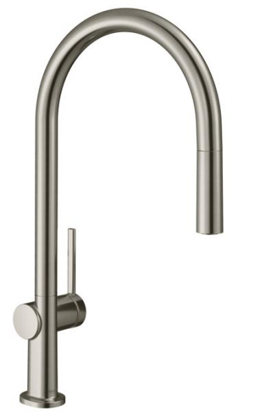 Hansgrohe Talis M54 k&oslash;kkenarmatur m/udtr&aelig;k - Rustfrit st&aring;l