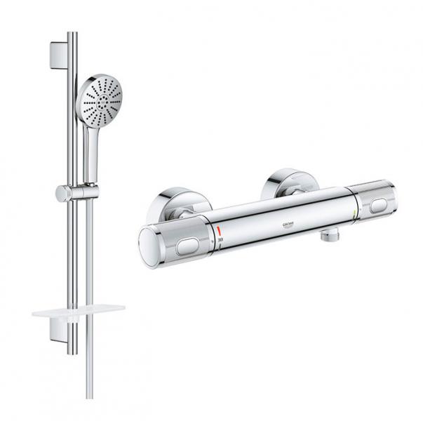 Grohe Precision komplet brusesystem m/Joy+ h&aring;ndbruser - Krom