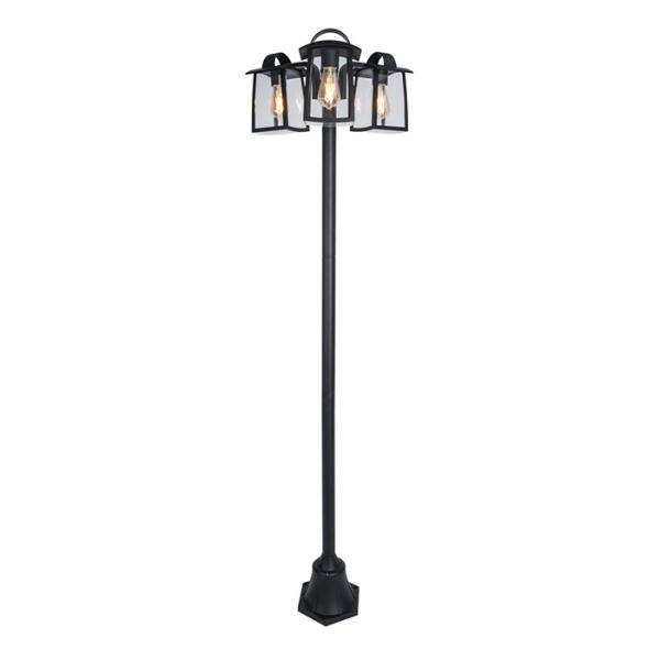 Lutec Tradition Kelsey udend&oslash;rs standerlampe t/3 p&aelig;rer - Mat sort