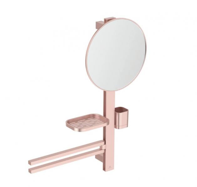 Ideal Standard Alu+ multifunktionelt spejl m/håndklædeholder - Rosé Ideal Standard Alu+ multifunktionelt spejl m/håndklædeholder - Rosé